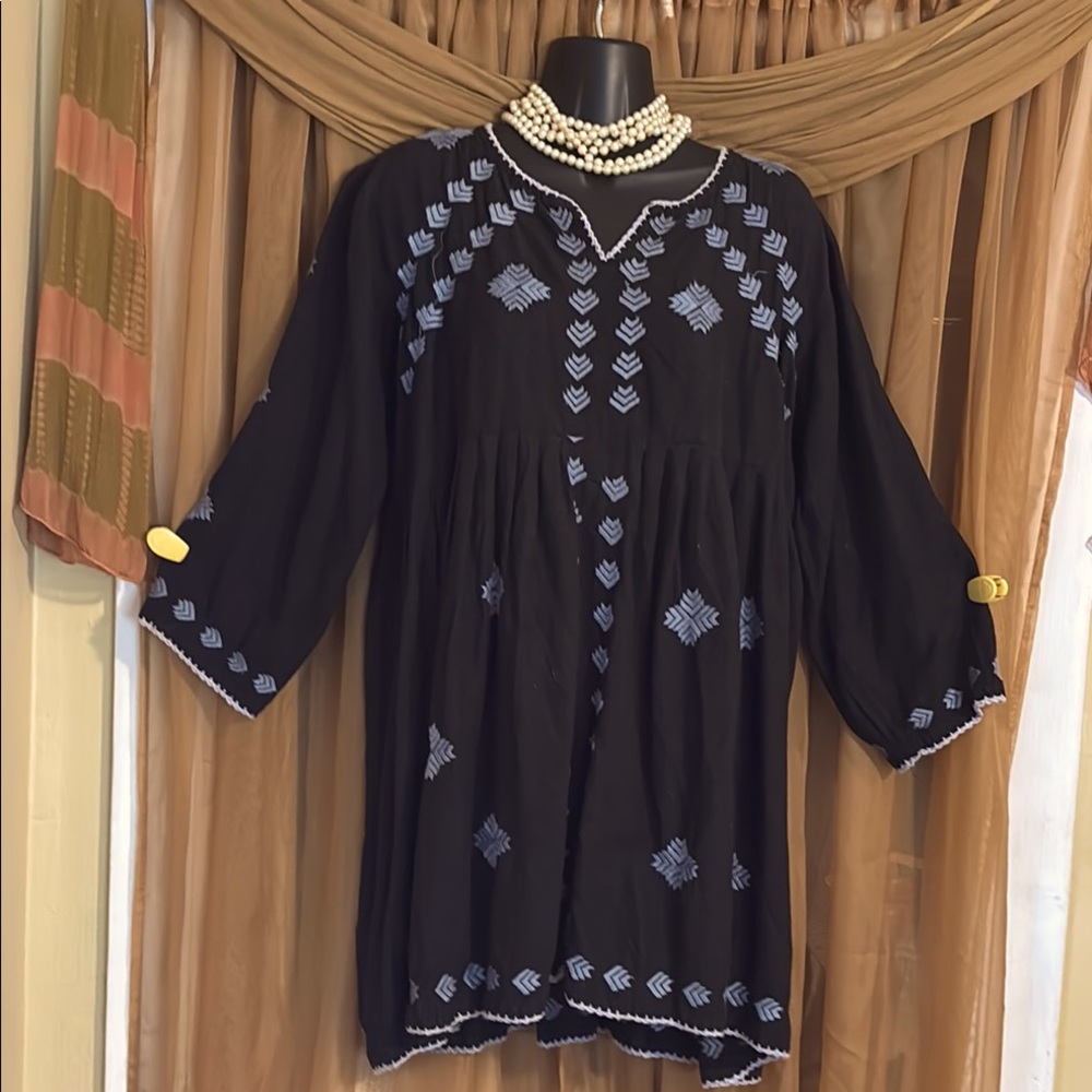 MEENA MAHAL Peasant Dress-Size Medium